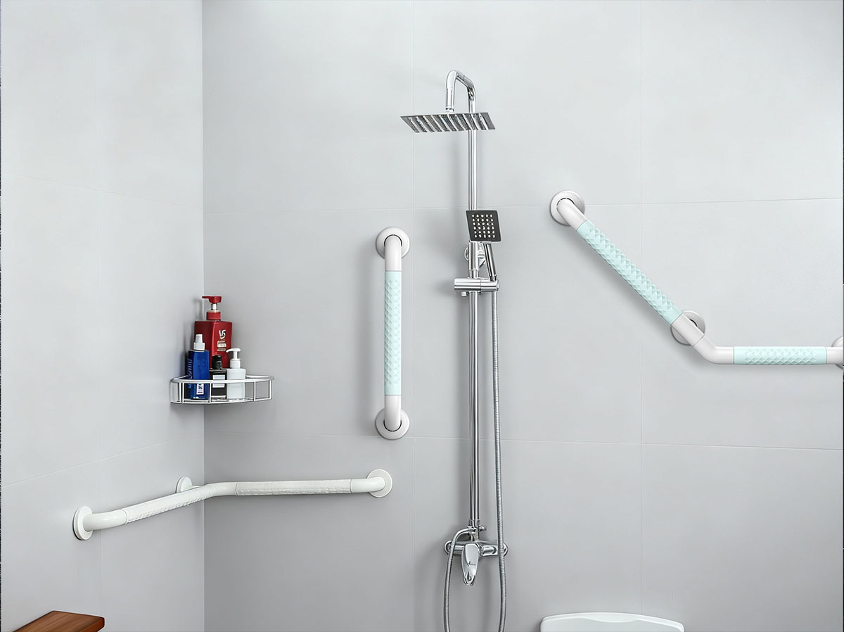 Modern Apartment Accessibility Solutions: Wall-Mounted Grab Bars and Folding Shower Chairs